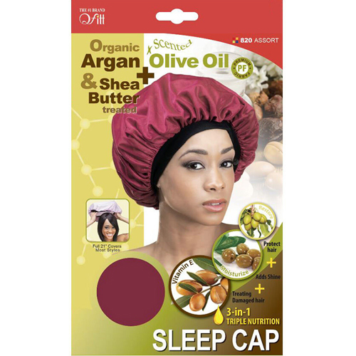 Qfitt Argan Olive Oil Shea Butter Sleep Cap #820